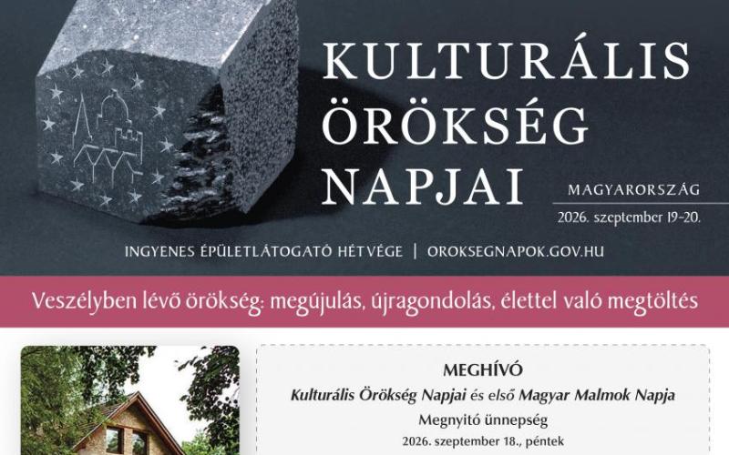 Kép: Kultur�lis �r�ks�g Napjai megnyit� esem�ny 2026. szeptember 18.